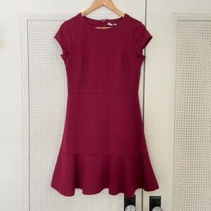 GAP mini dress, burgundy fit and flare skater dress